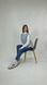 Демісезонний стильний класичний комплект жилетка+сорочка жіночий сірого кольору 8823 фото 2 — Beauty&Fashion