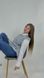 Демісезонний стильний класичний комплект жилетка+сорочка жіночий сірого кольору 8823 фото 4 — Beauty&Fashion