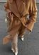 Длинное однотонное пальто на подкладке и утопителем синтепон 150 женский карамельного цвета R4952/371 фото 2 — Beauty&Fashion