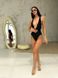 Сплошной сексуальный купальник с открытой спиной и вырезом женский декольте черного цвета 1542 фото 2 — Beauty&Fashion