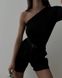 Вечерняя однотонная кофта с обнаженным плечом женская черного цвета RG6220/1252 фото 2 — Beauty&Fashion