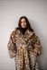 Теплое пальто из нежного и очень теплого экомеха кролика женского леопердового цвета F 31 фото 3 — Beauty&Fashion