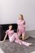 Мягкий женский комплект пижамы тройки из плюшевого велюра (Розовый) 009/21.30 фото 6 — Beauty&Fashion