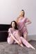 Жіночий м'якенький комплект піжами трійки з плюшевого велюру (Рожевий) 009/21.30 фото 2 — Beauty&Fashion