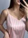 Сатинова подовжена домашня сорочка жіноча рожевого кольору 167/24 фото 4 — Beauty&Fashion