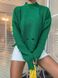 Яскравий однотонний укорочений светр-рванка жіночий зеленого кольору G789/3054 фото 2 — Beauty&Fashion