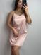 Сатинова подовжена домашня сорочка жіноча рожевого кольору 167/24 фото 3 — Beauty&Fashion