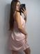 Сатинова подовжена домашня сорочка жіноча рожевого кольору 167/24 фото 6 — Beauty&Fashion