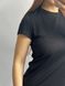 Жіноча однотонна подовжена оверсайз футболка (Чорний) 126/23.48 фото 3 — Beauty&Fashion