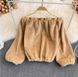 Махрова плюшева приємна однотонна кофта з відкритими плечима жіноча бежевого кольору фото — Beauty&Fashion
