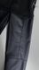 Шкіряні однотонні лосини на велюрі жіночі чорного кольору R4939/612 фото 5 — Beauty&Fashion