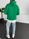 Мужская вильна базовая однотонная худи на флисе (Зеленый) 26385 фото 3 — Beauty&Fashion