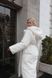 М'яка та тепла шубка з капюшоном на утеплювачі синтепух жіноча білого кольору F 48 фото 6 — Beauty&Fashion