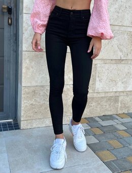 Женские стрейчевые джинсы(Черные) фото — Beauty&Fashion