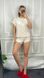 Жіночий комплект піжами трійка з плюшевого велюру(Кремовий) 009/21 фото 4 — Beauty&Fashion