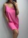 Сатиновая удлиненная домашняя женская рубашка малинового цвета 167/24 фото 3 — Beauty&Fashion