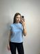 Женская удлиненная однотонная оверсайз футболка (Голубой) 126/23.54 фото 4 — Beauty&Fashion