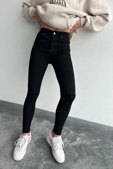 Стильные женские стрейчевые джинсы (Черные) фото — Beauty&Fashion