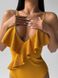 Сплошной купальник в однотонный рубчик с объемными воланчиками женский желтого цвета 897 фото 2 — Beauty&Fashion