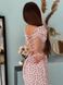 Летнее прогулочное платье в цветочный принт с разрезом и завязками на спине женское белого цвета G1432/207 фото 4 — Beauty&Fashion