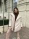 Теплая зимняя однотонная куртка с наполнителем силикон 250 женский бежевого цвета S1517/319 фото 2 — Beauty&Fashion