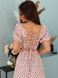 Летнее прогулочное платье в цветочный принт с разрезом и завязками на спине женское белого цвета G1432/207 фото 5 — Beauty&Fashion