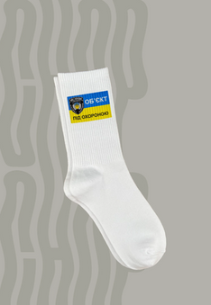Стильні шкарпетки «Охорона» (Білий) фото — Beauty&Fashion