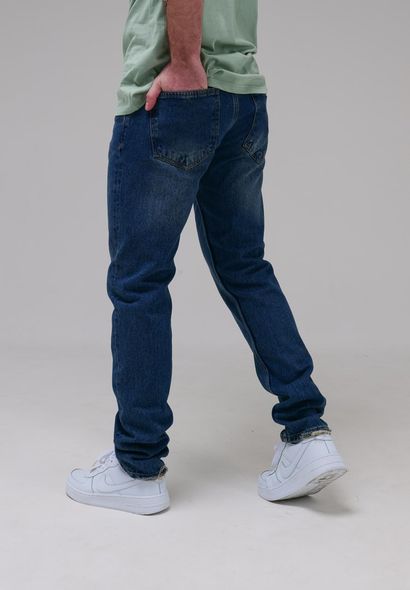 Чоловічі класичні та однотонні джинси (Синій) фото — Beauty&Fashion
