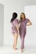 Мягкий женский комплект пижамы тройки из плюшевого велюра (Лиловый) 009/21.18 фото 2 — Beauty&Fashion