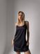 Домашний стильный шелковый комплекты (халат+рубашка) женский черного цвета 1008 фото 4 — Beauty&Fashion