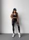 Мраморний спортивний фітнес топ жіночий чорного кольору GO1 фото 2 — Beauty&Fashion