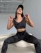 Мраморний спортивний фітнес топ жіночий чорного кольору GO1 фото 3 — Beauty&Fashion