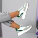 Жіночі стильні замшево шкіряні кросівки "Style" (Білий/Сірий/Зелений) 16706 фото 4 — Beauty&Fashion