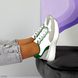 Жіночі стильні замшево шкіряні кросівки "Style" (Білий/Сірий/Зелений) 16706 фото 3 — Beauty&Fashion