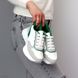 Жіночі стильні замшево шкіряні кросівки "Style" (Білий/Сірий/Зелений) 16706 фото 6 — Beauty&Fashion