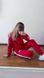 Стильный спортивный однотонный спортивный костюм (кофта+брюки) женский красного цвета S2029/869 фото 4 — Beauty&Fashion