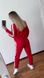 Стильний спортивний однотонний спортивний костюм (кофта+штани) жіночий червоного кольору S2029/869 фото 5 — Beauty&Fashion