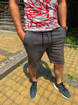 Чоловічі літні та легкі однотонні шорти (Сірий) фото — Beauty&Fashion