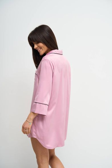 Жіноча неймовірна нічна подовжена сорочка для сну (Темно-рожевий) фото — Beauty&Fashion