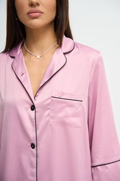 Женская невероятная удлиненная ночная рубашка для сна (Темно-розовый) фото — Beauty&Fashion