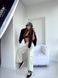 Котоновые однотонные брюки карго женские молочного цвета S1517/108 фото 3 — Beauty&Fashion