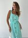 Літня муслинова подовження сукня однотонна жіноча бірюзового кольору S1513/247 фото 4 — Beauty&Fashion