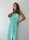 Летнее муслиновое удлинение однотонное женское платье бирюзового цвета S1513/247 фото 8 — Beauty&Fashion