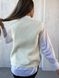 Стильна та приємна ангорова жилетка+сорочка жіноча молочного кольору G788/8823 фото 2 — Beauty&Fashion