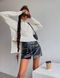 Жіночі стильні шорти-спідниця з екошкіри на флісі (Чорний) ab 206 фото 2 — Beauty&Fashion