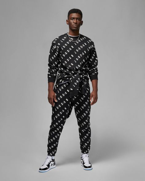 Кофта чоловічі Jordan Graphic Fleece Crew-Neck Sweatshirt (DX9173-010) фото — Beauty&Fashion