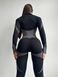 Спортивный фитнес костюм тройка рашгард+лосины женский серого цвета IM фото 4 — Beauty&Fashion