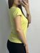 Женская удлиненная однотонная оверсайз футболка (Лимонный) 126/23.60 фото 5 — Beauty&Fashion