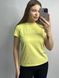 Женская удлиненная однотонная оверсайз футболка (Лимонный) 126/23.60 фото 2 — Beauty&Fashion