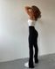 Однотонні стильні лосини з розрізом жіночі чорного кольору R844/154 фото 4 — Beauty&Fashion